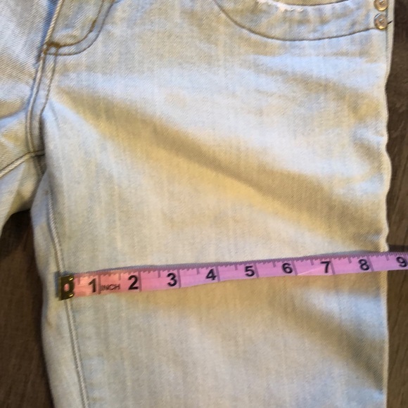 Light Wash Moto Jeans with wide bottoms - Picture 11 of 16